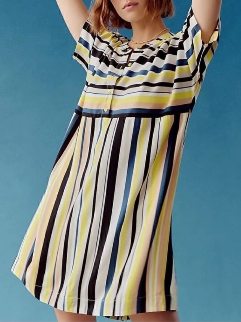 Anthropologie Peter Som Naxos Striped Midi Dress PXS NWT